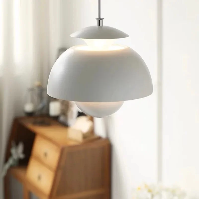 Modern Flower Bud Creative LED Pendant Light Hanging Lamp for Dining Room Bar Counter Bedroom Bedside Bathroom Study Home Decor