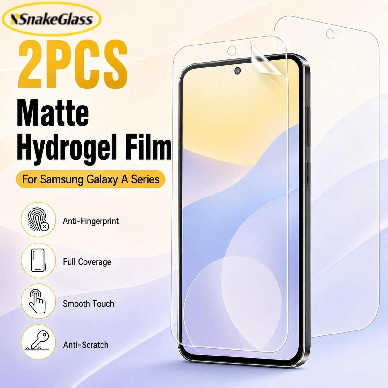 2PCS Matte Hydrogel Screen Protector For Samsung Galaxy A17 A71 A55 A32 5G A33 5G A52 A71 A36 A26 Anti Fingerprint Film Smooth