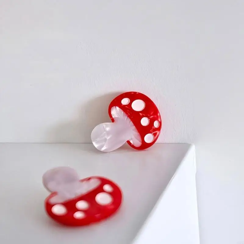 62CC Mushroom Shaped Hair Clip Duckbill Side Clip Elegant Hairpin for Little Girls