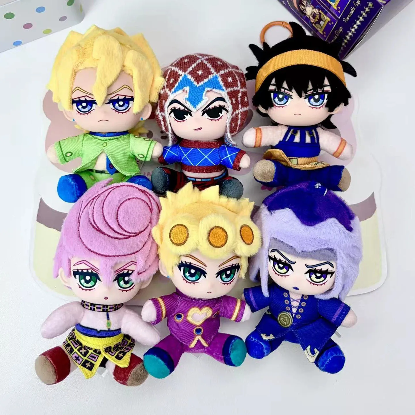 EAKI JoJo's Bizarre Adventure Golden Wind Sitting Pose Series Blind Box Mini Figure Collectible Mystery Toy Fans Birthday Gift