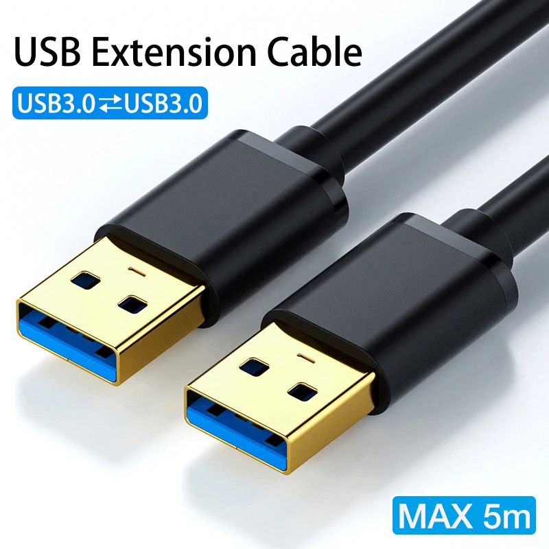 1m-2m USB do przedłużacz USB USB z męskiego na męskie USB 3.0 2.0 przedłużacz do chłodnicy dysk twardy TV, pudełko przedłużenie kabla USB