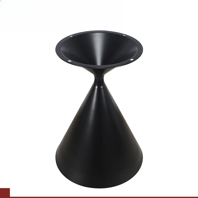 

Light luxury wrought iron bronze mushroom dining table foot slate marble base hotel restaurant home