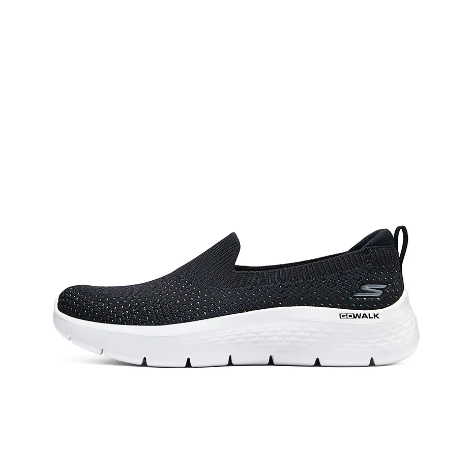 Skechers Go Walk Fle Mesh, Textile Abrasion Resistant Lightweight Low top Casual Shoes Women's Black White 124826-BKMT