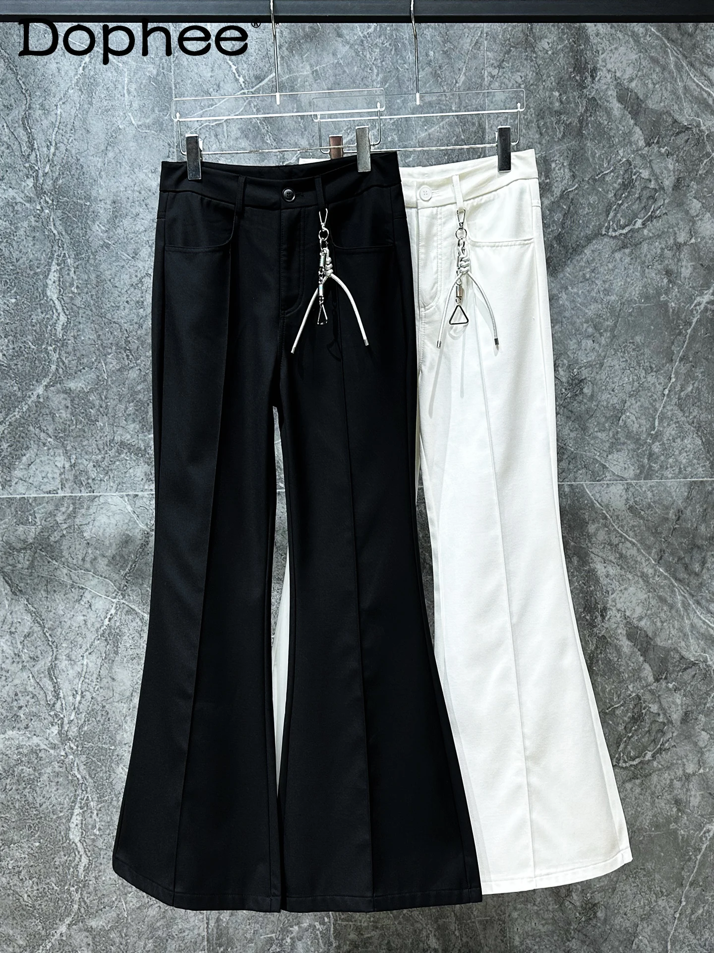 النسخة الكورية Ins Trend الرجال متوهج البدلة السراويل ثنيات تنوعا Ins الموضة العصرية الشباب السراويل الطويلة الشعبية