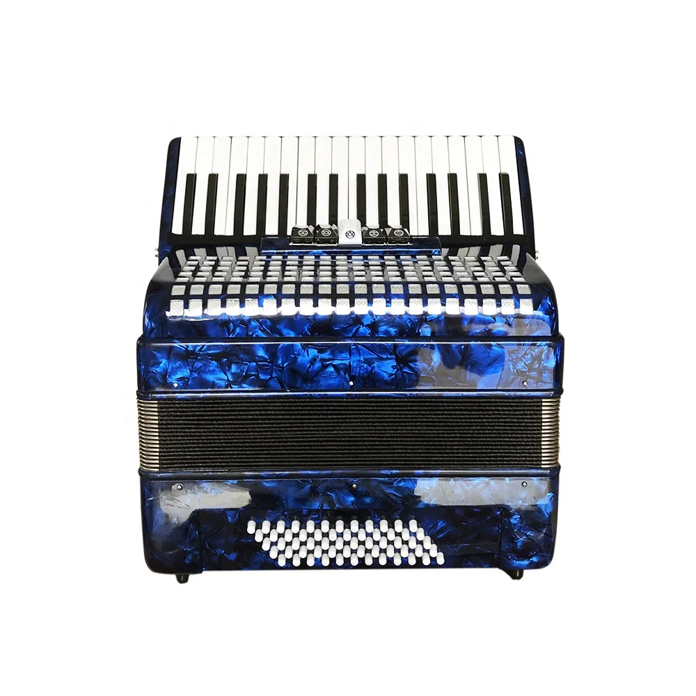 SEASOUND OEM 34 Keys 60 Bass 5 Registers Blue Piano Keyboard Accordion Instrument Acordeon JP3460