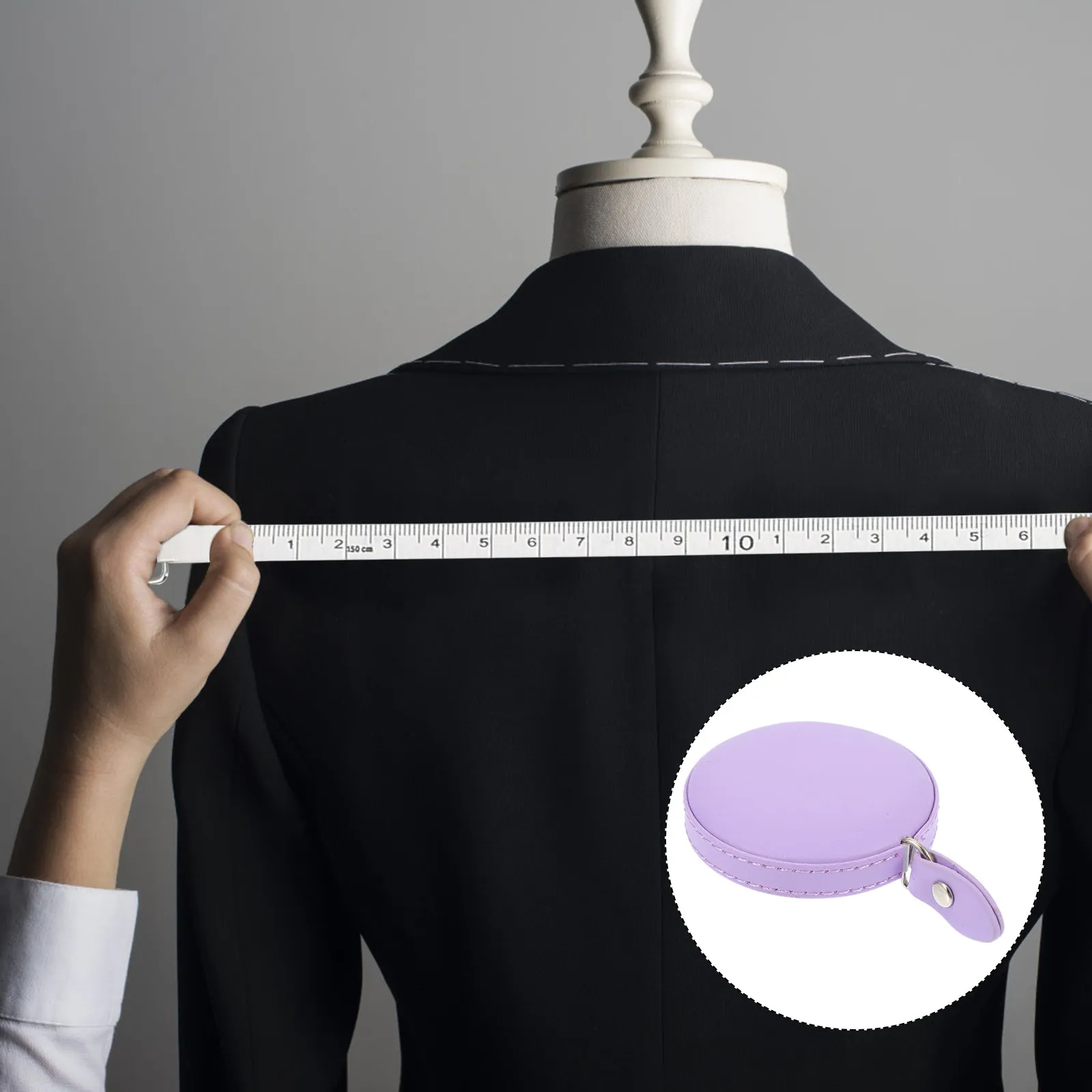 1Pcs Small Tape Measures PU 1.5m Automatic Retractable Body Measuring Tape Portable Garment Measuring Tool Lovely Design