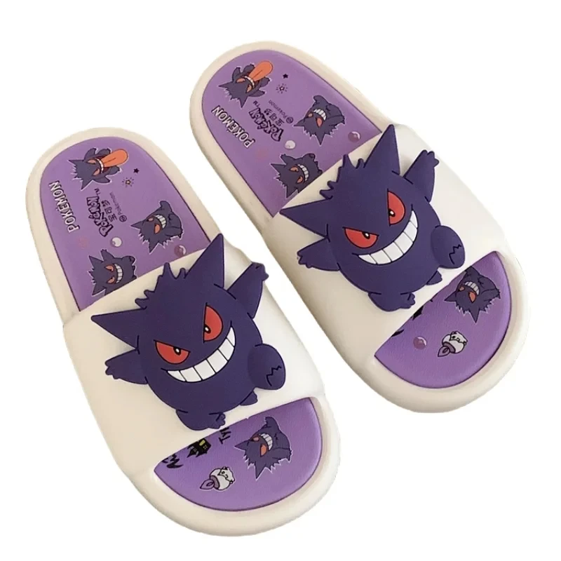 Novo anime pokemon gengar chinelos para homens mulheres na moda e legal internet infravermelho anti deslizamento eva casal chinelo presente periférico