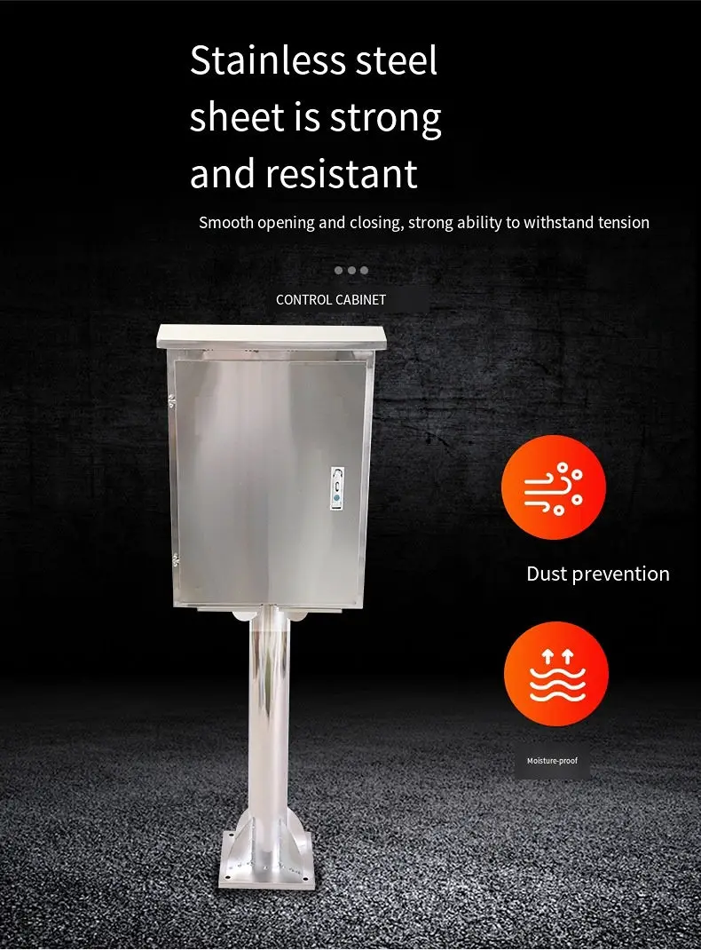 Wholesale Charging Station Box Floor Stand Steel Column EV Charging Station Pillar Stand Car Charging Pile Enclosure Cabinet - view 6