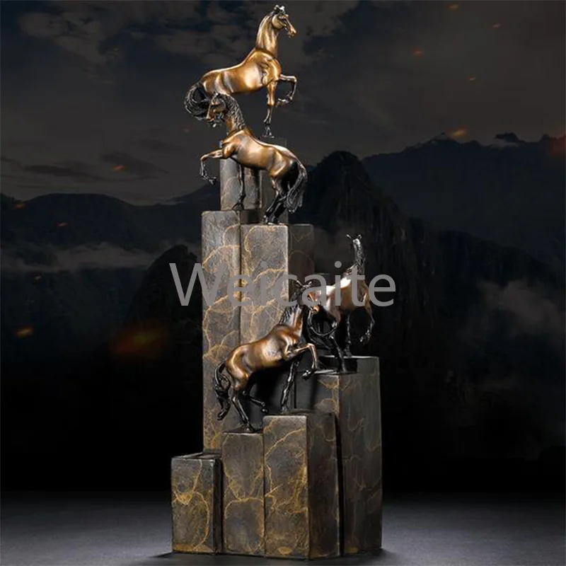 

Brass Horse Ornament Business Gift Step By Step Climbing Horse Office Desktop Decoration To Send Leadership Promotion Gift
