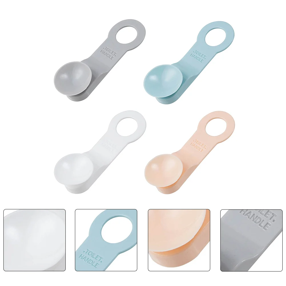 4 Pcs Toilet Lid Lifter No Glue Anti-Dirt Reusable Cover Handles Closestool Seat