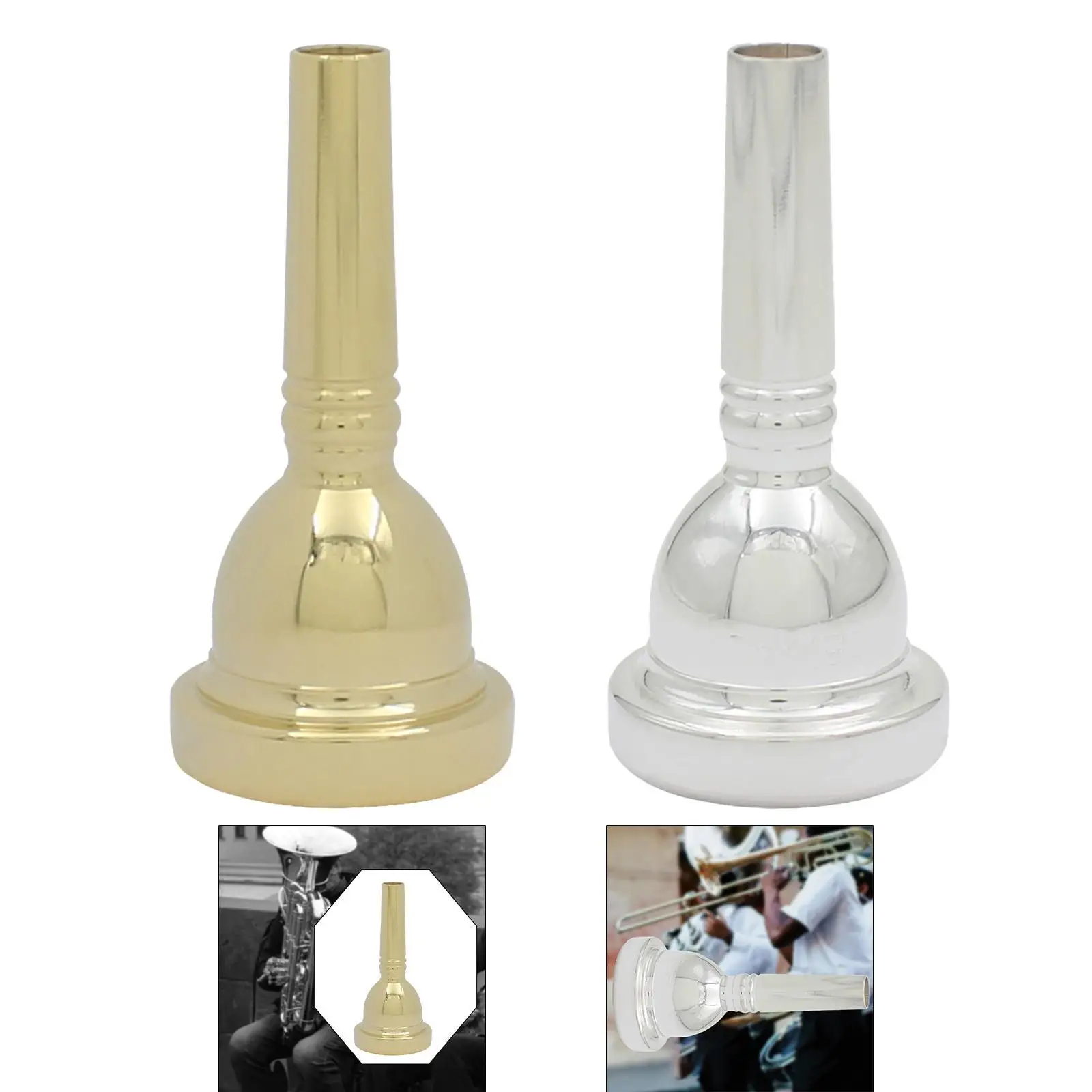 Trombone Mouthpiece Great Sound Sturdy Musical Instrument Parts Enhance Performance Professional Trombone Instrument Accessories
