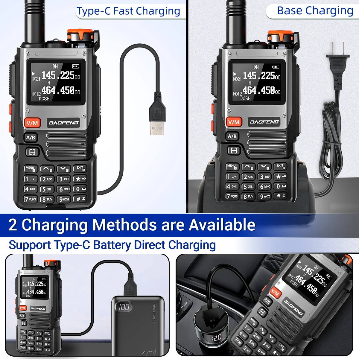 Baofeng UV-K61 Walkie Talkie Air Band VOX FM Radio NoAA Wireless Copy Frequency TYPE-C Charger UV-5R UV-K6 Two Way Ham Radio