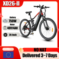 SAMEBIKE XD26-II E-bike 750W Brushless Motor 48V14AH Battery Electric Bicycle Hydraulic Brake 26-In Tire Mountain Electric Bike