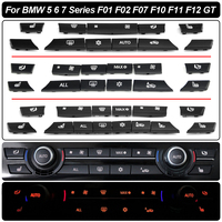 11/12/14pcs Dashboard Air Conditioner AC Button Heater Switch Cover For BMW 5 6 7 Series X5 X6 F10 F18 F06 F12 F01 F02 F15 F16