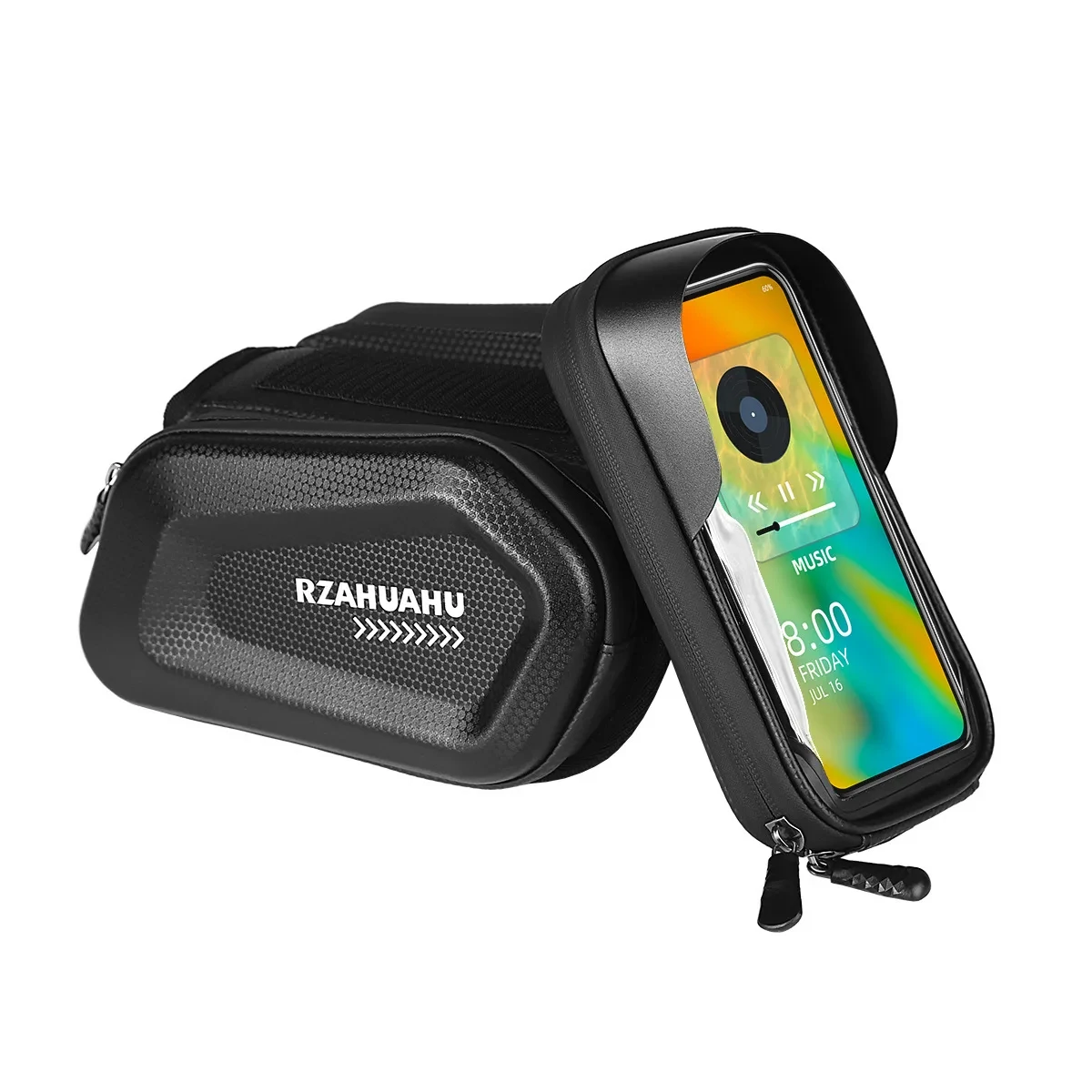Phone Hard Case Waterproof Reflective Large Capacity Top Tube Bag MTB Road Bicycle Saddle Bag Head Bag Front Beam Bag view 3
