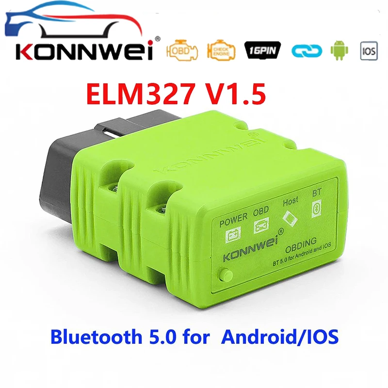 KONNWEI ELM327 V1.5 Auto Scanner Bluetooth 5.0 KW902 OBD2 Car Diagnostic Tool ELM 327 V 1 5 OBD 2 Code Reader for Android iOS