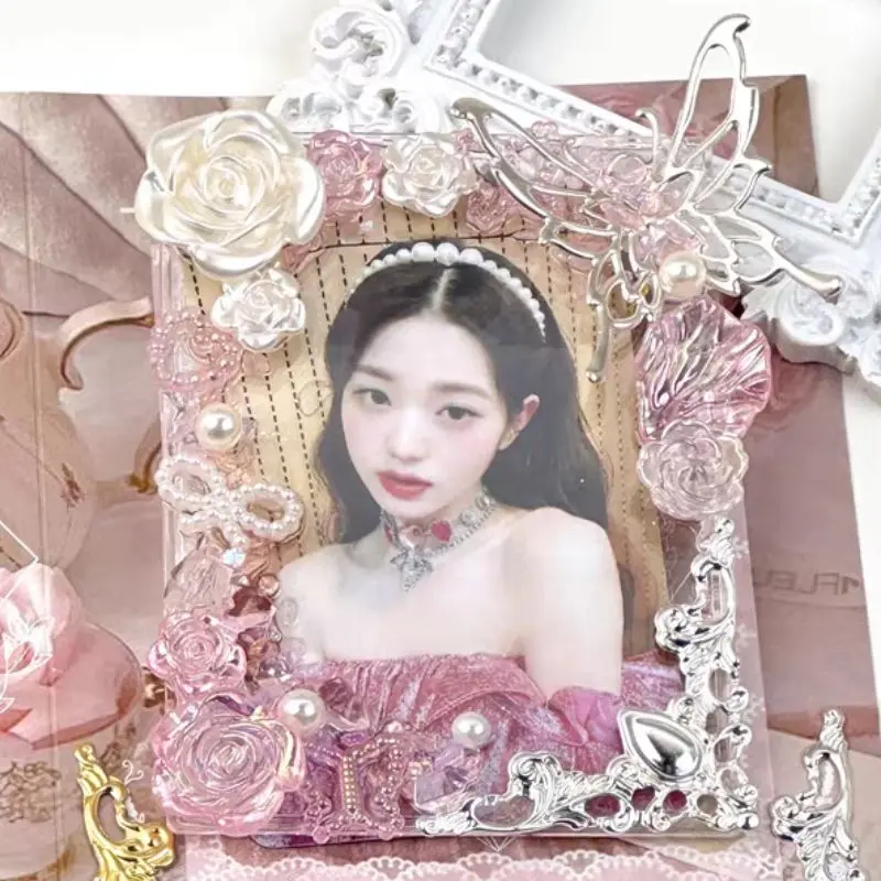INS Butterfly Acrylic Card Brick DIY Photo Frame Exquisite Photocards Protector Shell Card Brick Photo Card Holder Photo Sleeves