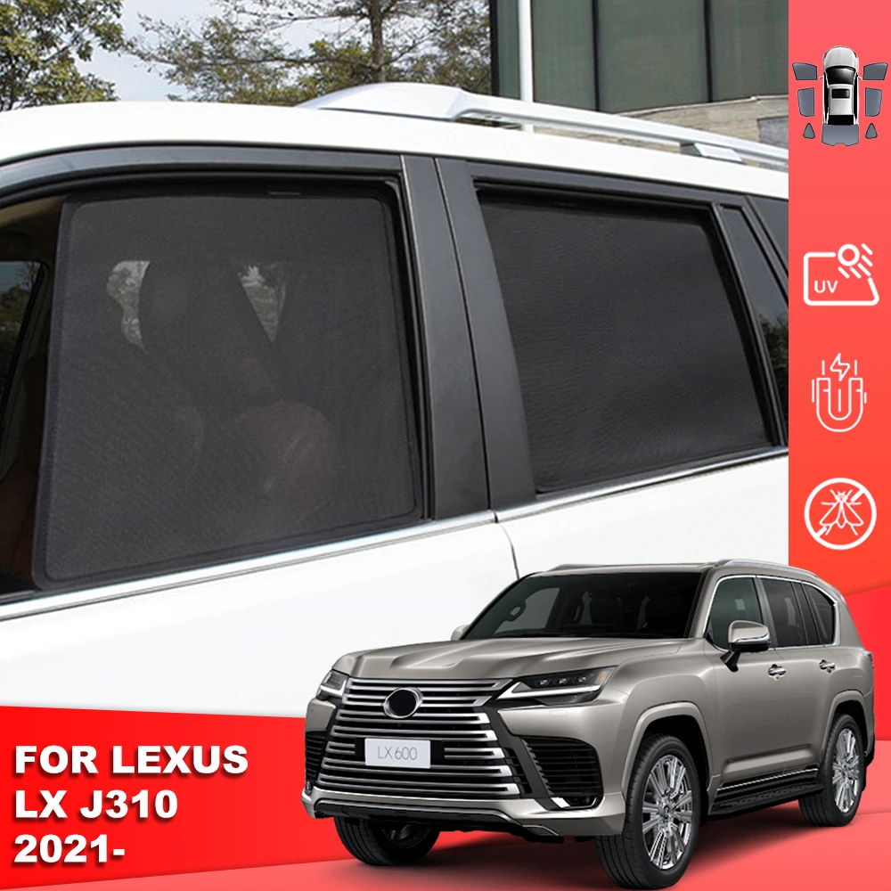 

For Lexus LX 600 J310 2022 2023 2024 Magnetic Car Sunshade Shield Front Windshield Curtain Rear Side Baby Window Sun Shade Visor