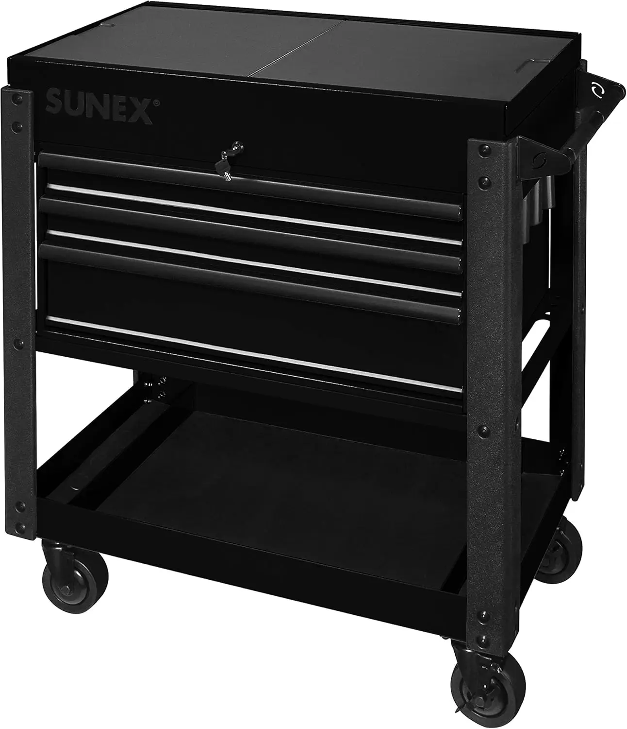 Sunex 8035Xtbk 3 Drawer Service Cart With Sliding Top- Black