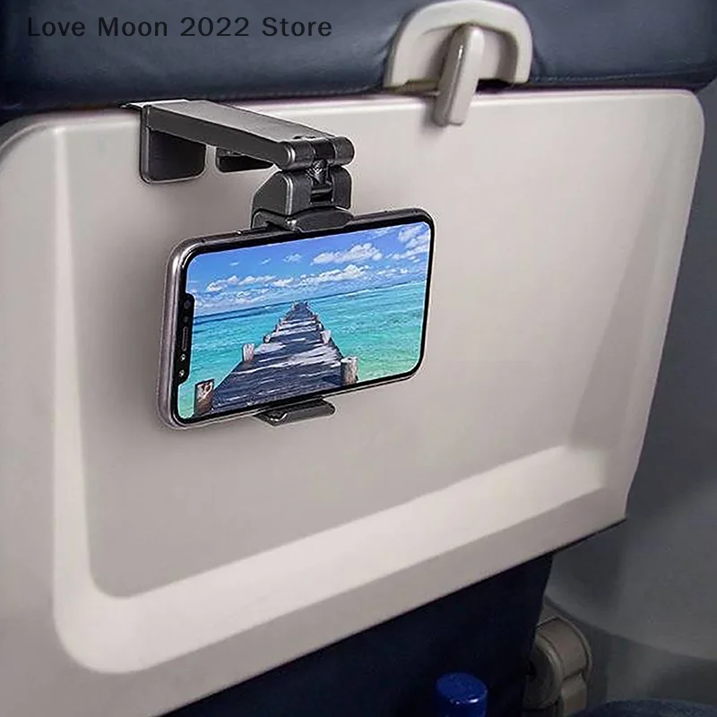 Dudukan Ponsel Pesawat Berdiri Sel Ponsel Portabel Dudukan Perjalanan Meja Penerbangan Dapat Dilipat Dapat Diputar Selfie Memegang Dukungan Kursi Kereta