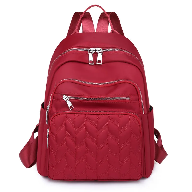 Diamond Lattice Oxford Backpacks For Women Large Capacity More Compartment Female Travel Bags Waterproof Girls School Backpacks