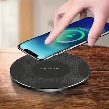 Xiaomi Redmi için 10W hızlı kablosuz şarj Redmi Ultra not 11 ProOnePlus 12 Huawei Mate30Pro kablosuz şarj Pad göstergesi