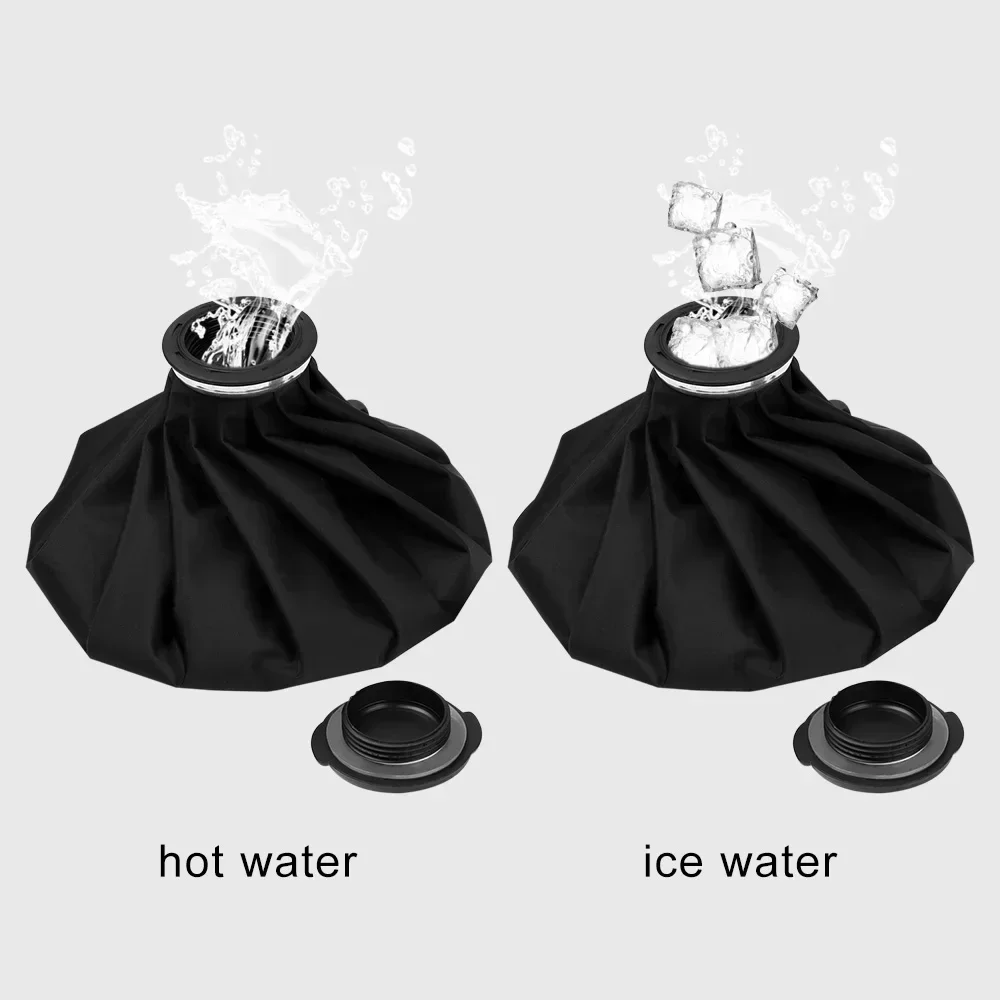 Ice Pack for Injuries Reusable, Ice Bags Hot Water Bag for Hot & Cold Therapy and Pain Relief with Cover,No-Leak Elastic Ice Bag image 4