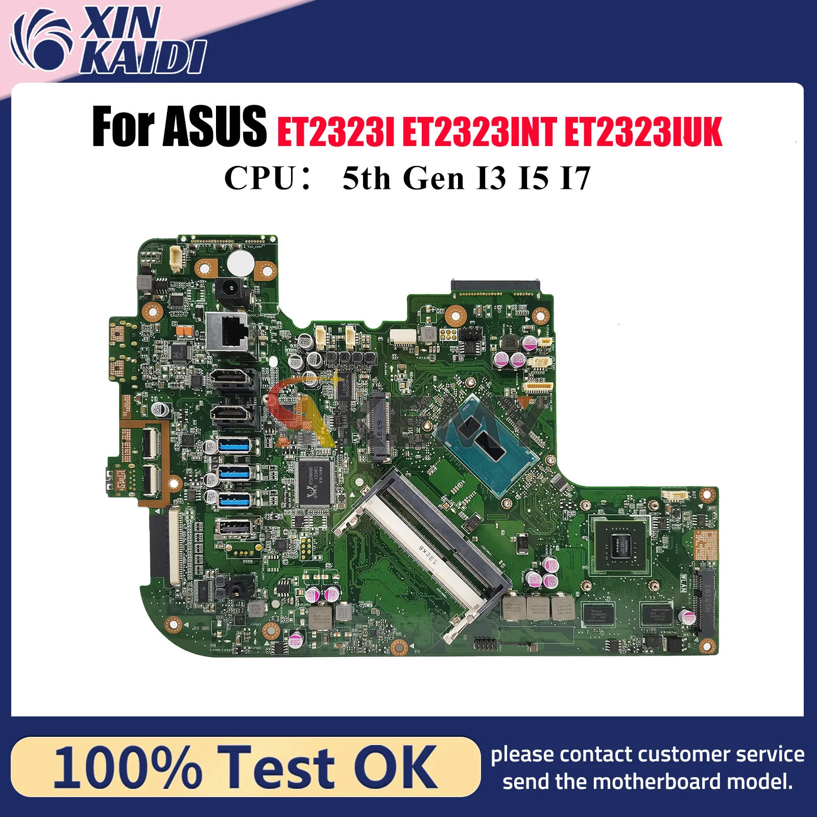 

ET2323I Laptop Motherboard For ASUS AIO ET2323IUK ET2323 ET2323INT ET2323IUT Mainboard With I3 I5 I7 CPU 100% tests OK fast ship