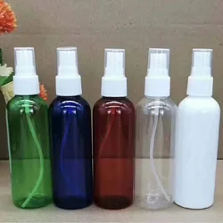 5 adet/paket 120ml doldurulabilir 5 renk mevcut plastik şişe beyaz renkli pompa püskürtücü plastik taşınabilir sprey parfüm şişesi