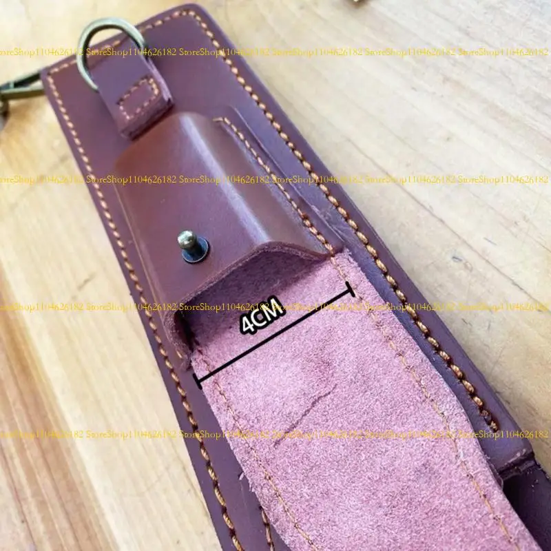 Q2Q4 Portable PU Leather Sheath Cover For Fixed Blade Cutter With Crossbody Strap