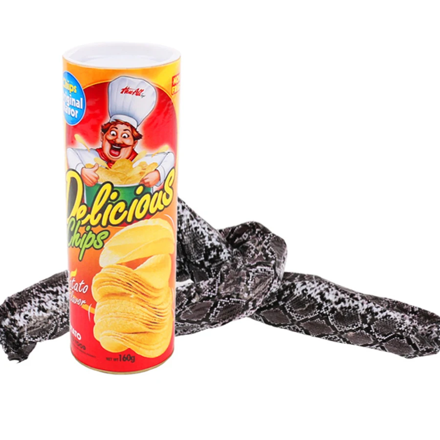 1 مجموعة رقاقة البطاطس ثعبان المزحة لعبة يوم كذبة أبريل المزحة ألعاب مخيفة صديق مضحك المزحة لعبة الجدة لوازم الحفلات لصالح الهدايا