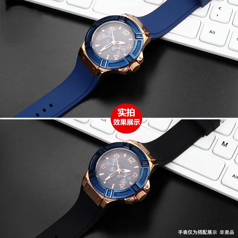22mm Sweatproof silicone Watchband for GUESS watch U0247G3 W1058G2 W0040G3 blue black high-quality rubber  strap men's Bracelet