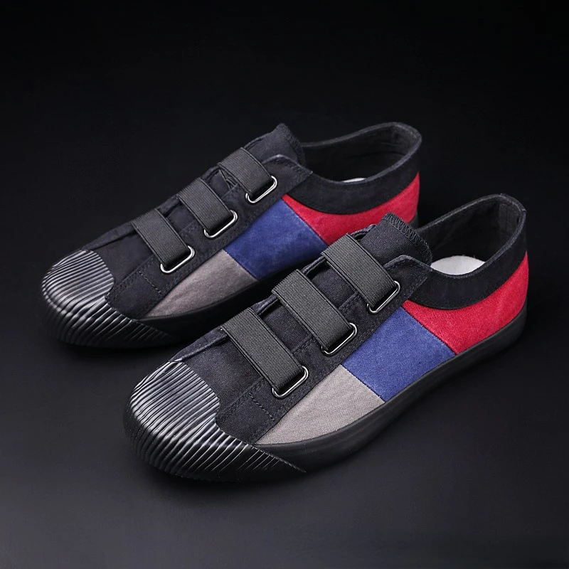 2024 New Canvas Shoes Men Breathable Casual Sneakers Man Slip on Walking Tennis Flats Non Slip Skate Shoes Comfort Walking Flats