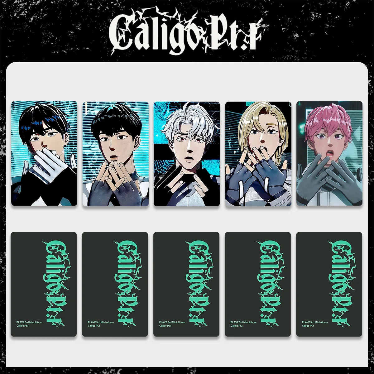 5Pcs/Set KPOP PLAVE Caligo Pt.1 Album Photocards EUNHO YEJUN BAMBY