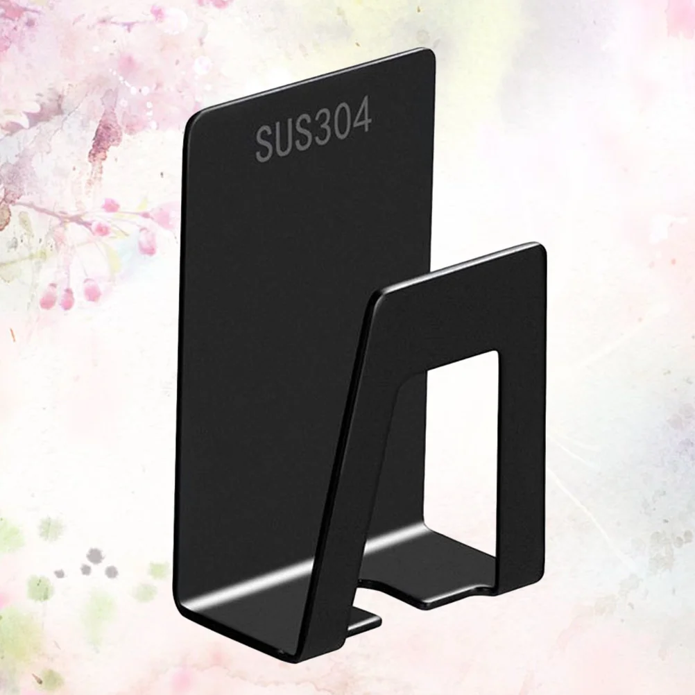 

1pc Toothbrush Cup Holder Stainless Steel Wall Mounted Hanging Rack No Trace Waterproof For Bathroom Hotel Dorm Storage Shelf