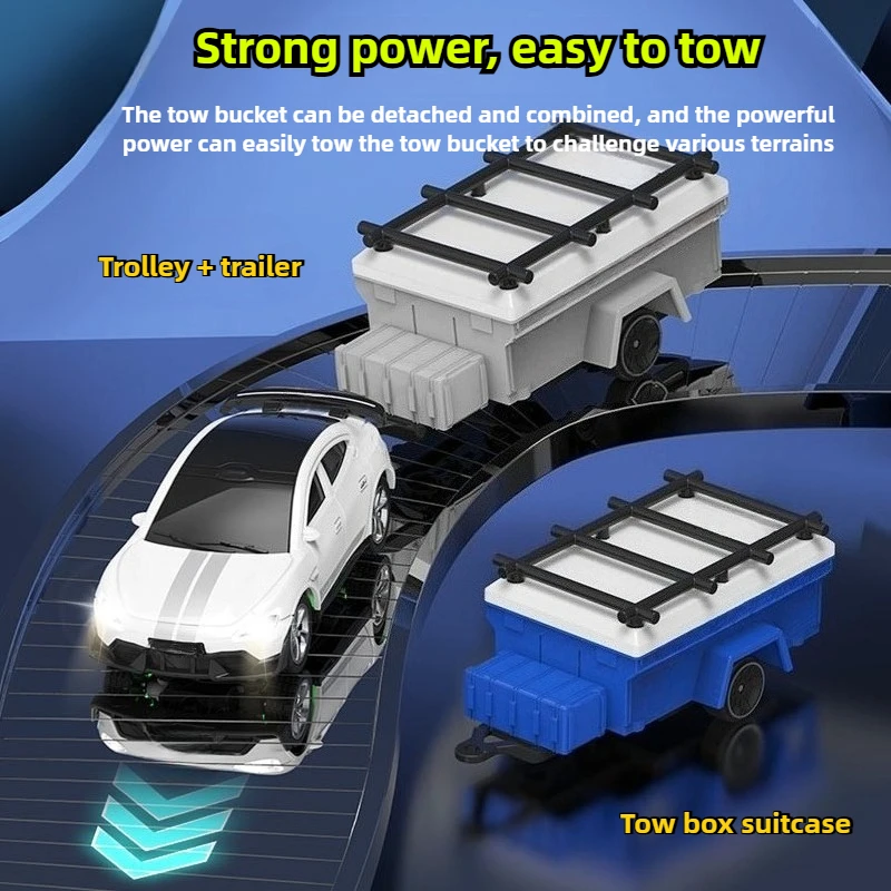 

Q232 1/64 Mini Drift с дистанционным управлением, имитация прицепа, материал из сплава, гоночный автомобиль с дистанционным управлением, игрушечный автомобиль