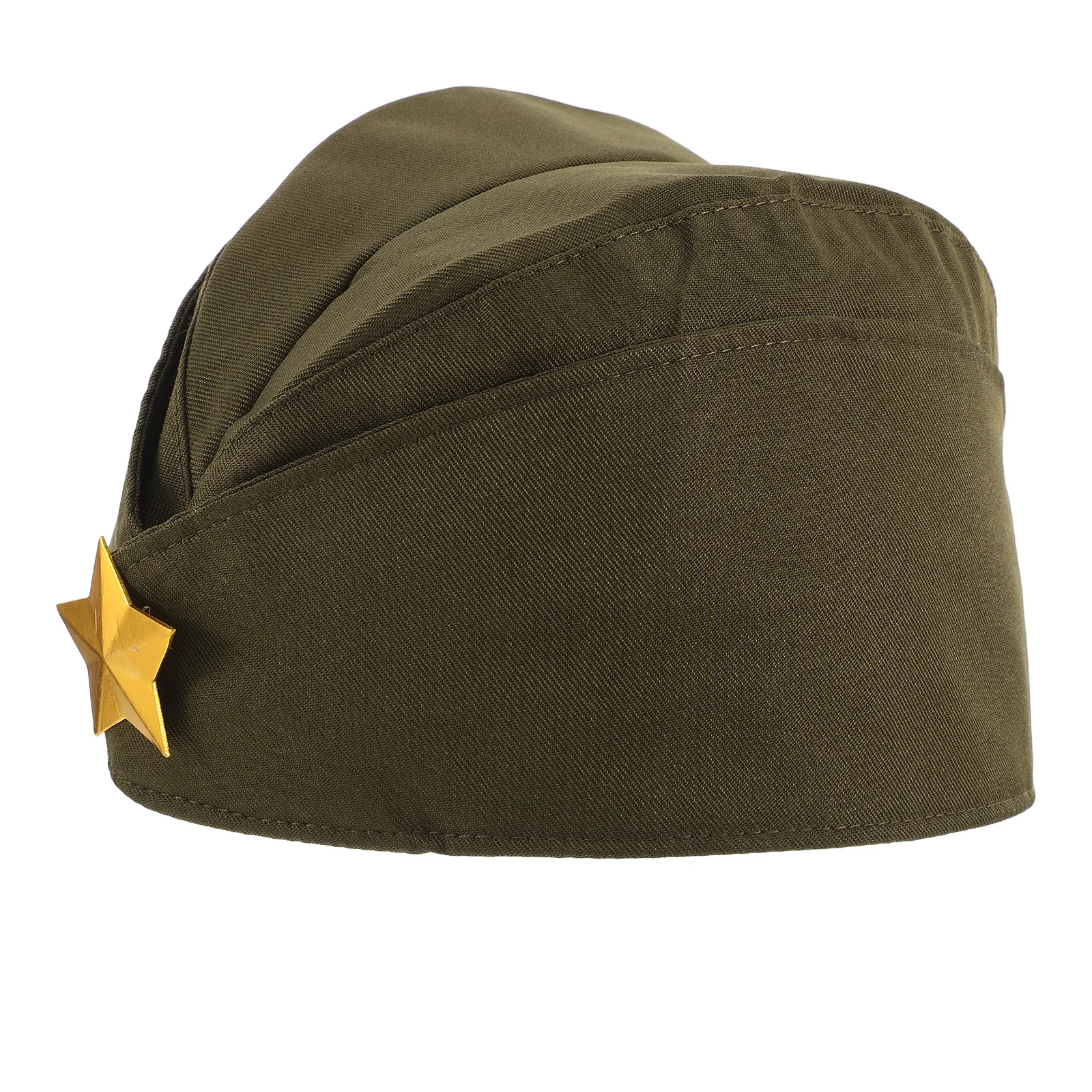 

1Pcs Military Green Canvas Boat Cap Berets Style Lightweight for Stage Party Dance Stewardess Hat Sailor Dance Hat