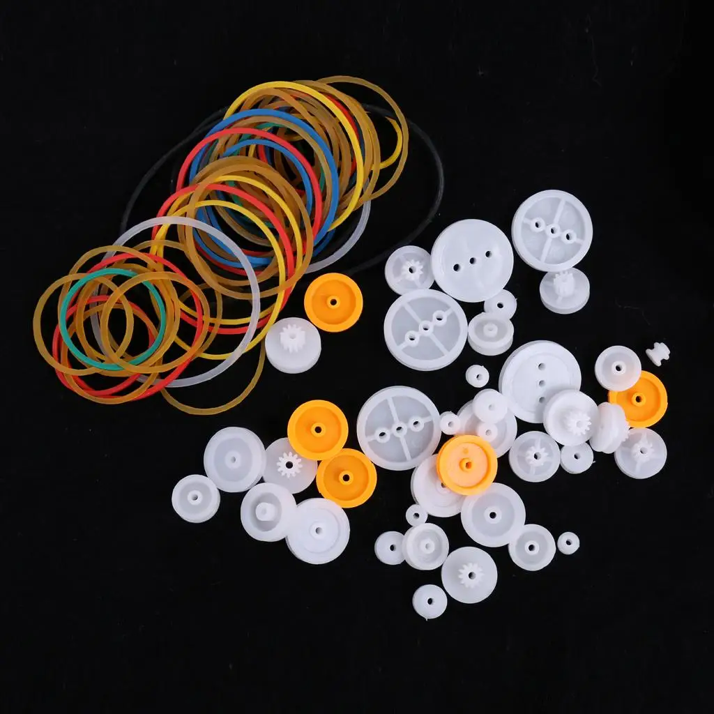 

DIY Plastic Gears Assorted Sizes Compatible Cog Wheels Mechanical Model Parts for Robotics and School Projects