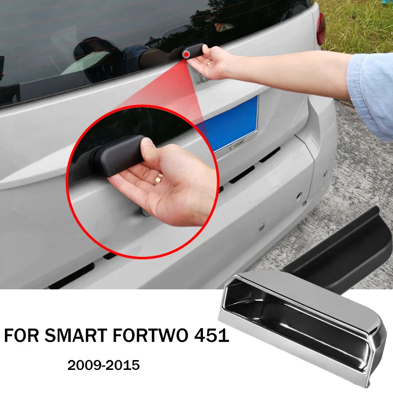 

For Smart Fortwo 451 2009 2010 2011 2012 - 2015 Rear Bumper Car Trunk Door Handle Decoration Knob Case Cover Car Accessories