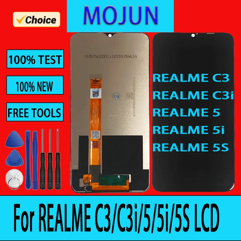 LCD Display For REALME 5 5i 5S LCD Display Touch Screen Digitizer Assembly For REALME C3 C3i 5 5i 5S LCD Screen Replacement