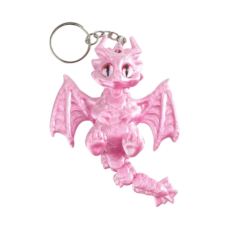 367C 3D Printed Western Dragon Keychain For Gifts And Decoration Keyring Accessories