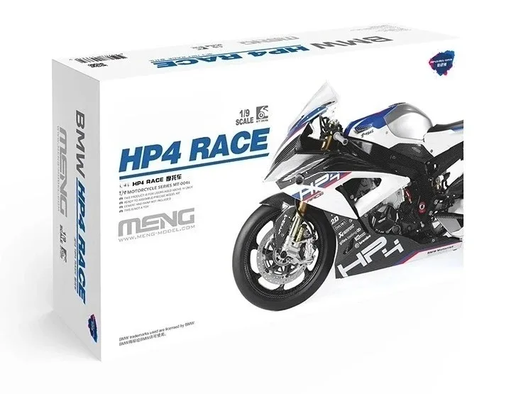 MT-004S MENG 1/9 HP4 RACE motorcycle, pre-colored version plastic model kit