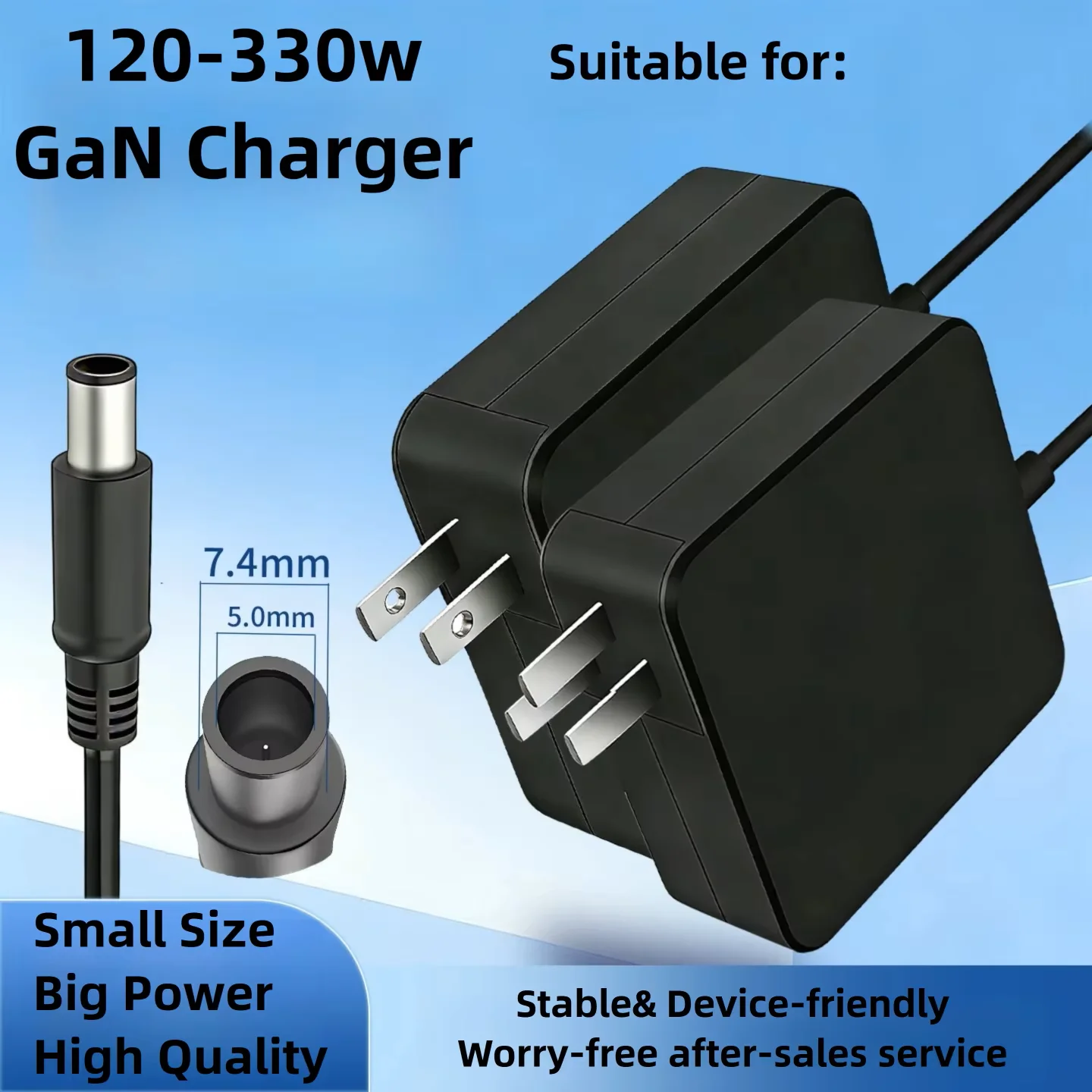 330W GaN Fast Charger for Dell Alienware G3 G15 G16 X17 R1 R2 M17 M18 R3 R4 Area-51m Gaming Laptop 19.5V 16.9A AC Adapter