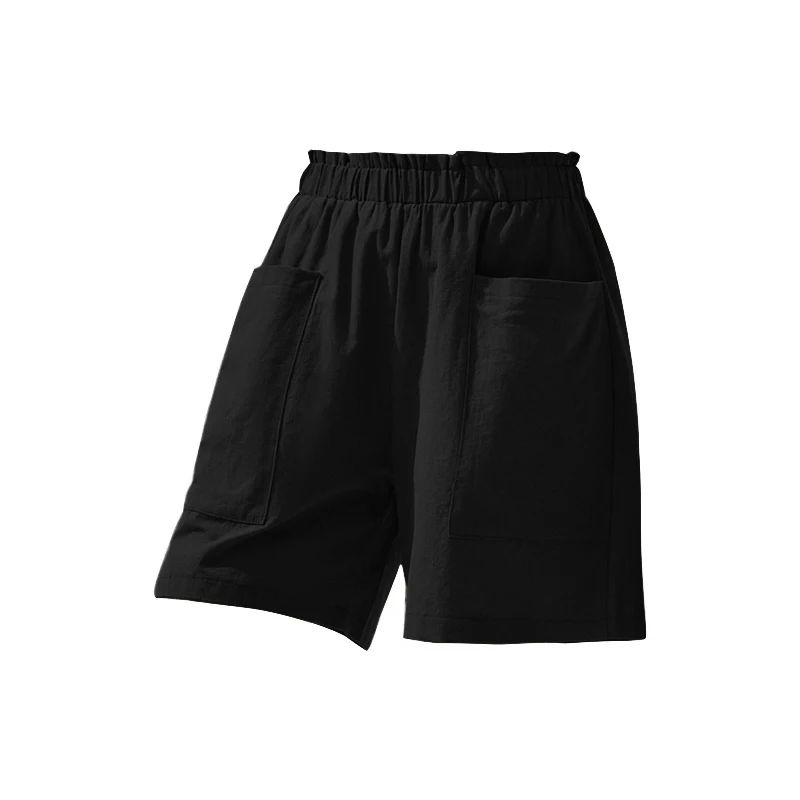 Women Summer Shorts Casual Sports Female Cotton and Linen Loose with Pockets