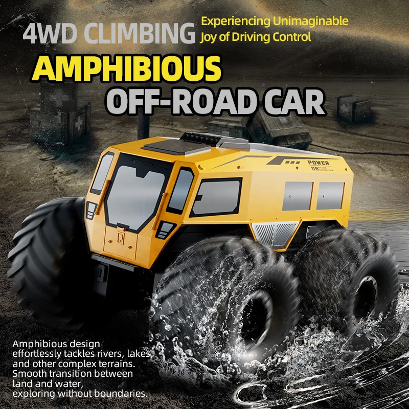 

Детский автомобиль с дистанционным управлением, полноприводный вездеход, радиоуправляемый радиоуправляемый амфибия, 2,4G, игрушечный автомобиль с дистанционным управлением