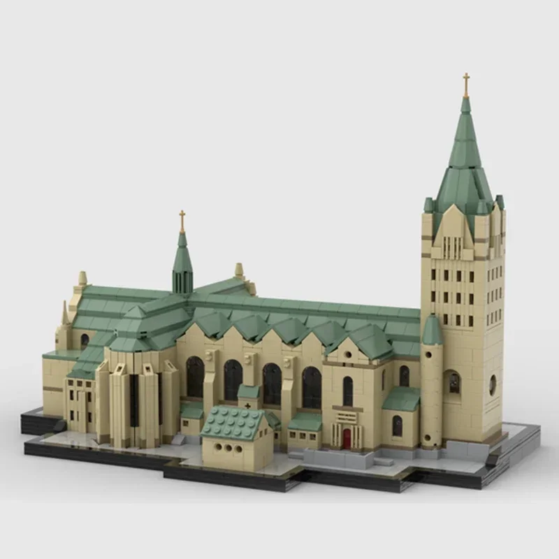 MOC Blocos De Construção Para Crianças, Modular Street View, Famosa Catedral, Tijolos Técnicos, Montagem DIY, Brinquedos De Construção, Presente De Férias