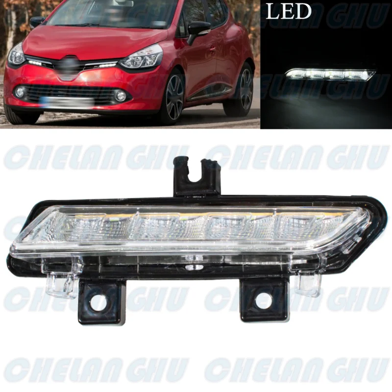 For Renault Clio 2012 2013 2014 2015 Left Side Front Bumper LED DRL Daytime Running Light Lamp 266059493