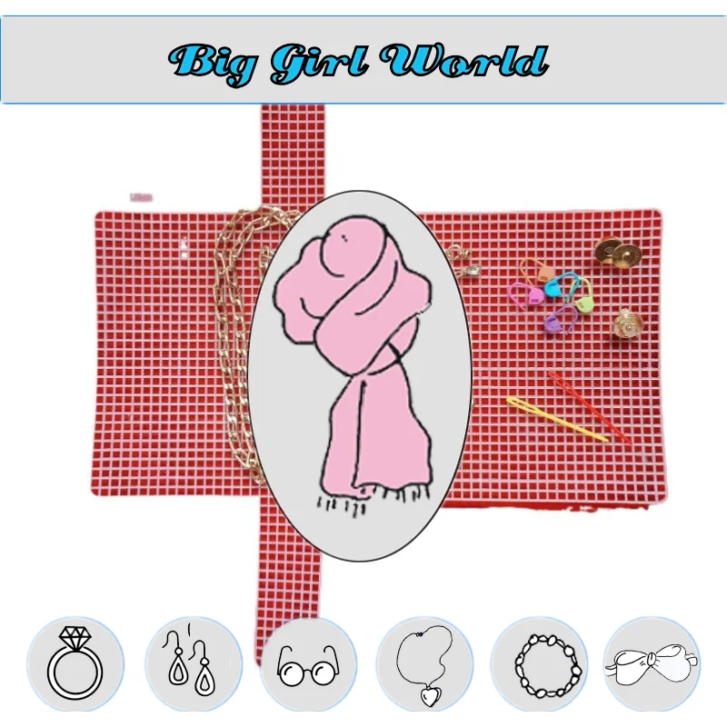 

Набор сумок для вязания крючком «сделай сам», сетчатые пластиковые холщовые листы, набор лент для рукоделия, сумки на плечо, аксессуары, инструмент с вязанием