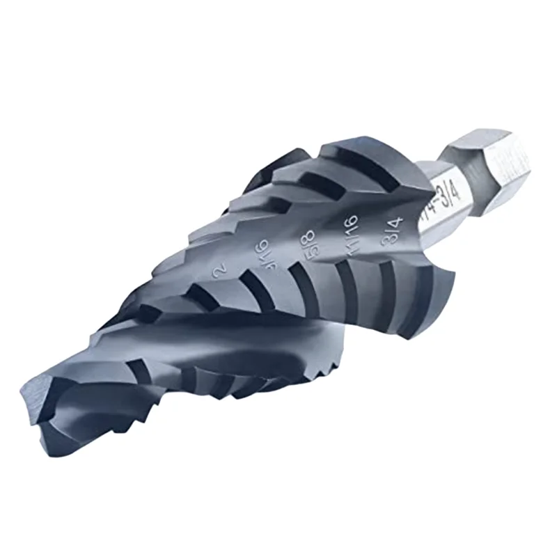B84B-M35 Step Drill Bit Metal Woodworking Wear-Resistant TIALN Coating 3/16