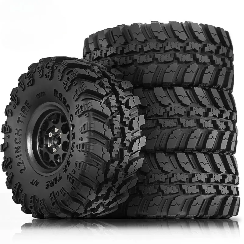 2.2 RC 크롤러 타이어 및 비드락 휠 1/8 락 크롤러 자동차용 Trxs TRX4 Axial SCX10 II RC4WD CC01 Gen8